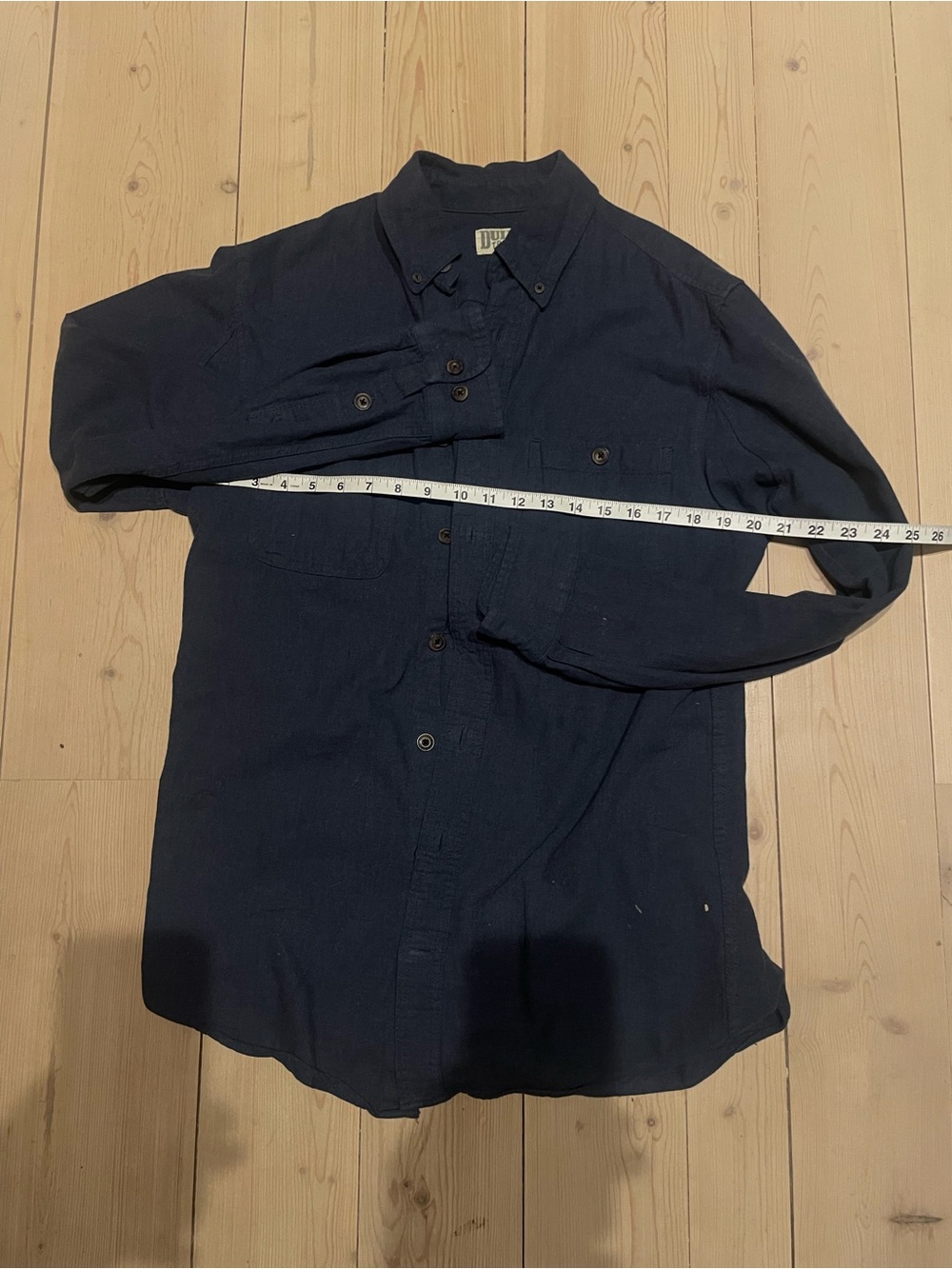 Duluth Trading Co Navy Long-Sleeve Button-Down Work Shirt